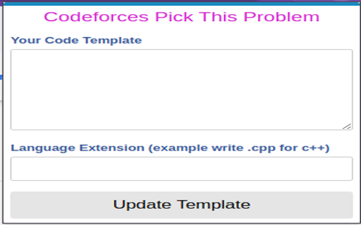 Codeforces Pick This Problem  from Chrome web store to be run with OffiDocs Chromium online