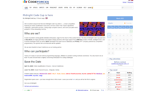 Codeforces POTD  from Chrome web store to be run with OffiDocs Chromium online