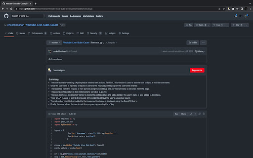 CodeInsights  from Chrome web store to be run with OffiDocs Chromium online