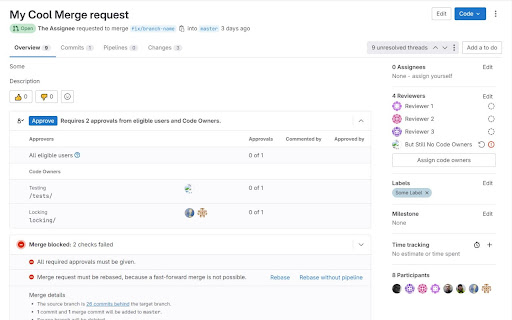 Codeowners assignment in gitlab  from Chrome web store to be run with OffiDocs Chromium online