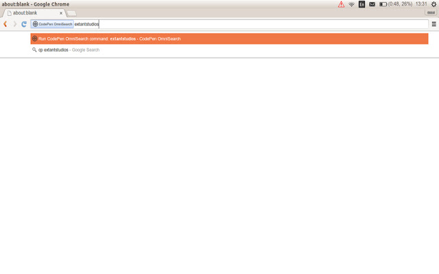 CodePen OmniSearch  from Chrome web store to be run with OffiDocs Chromium online