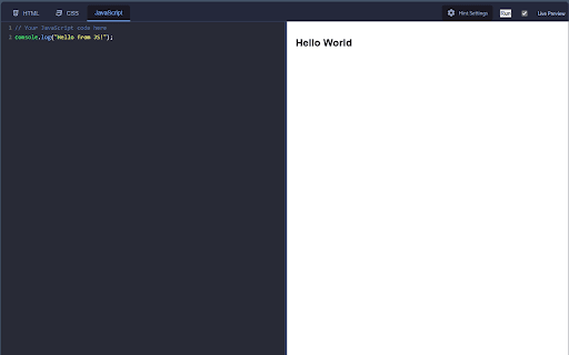 Code Preview Extension  from Chrome web store to be run with OffiDocs Chromium online