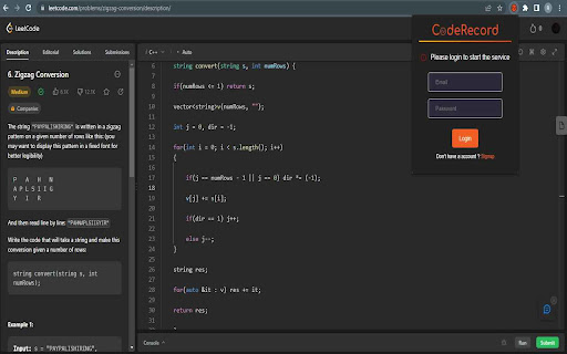 Coderecord  from Chrome web store to be run with OffiDocs Chromium online