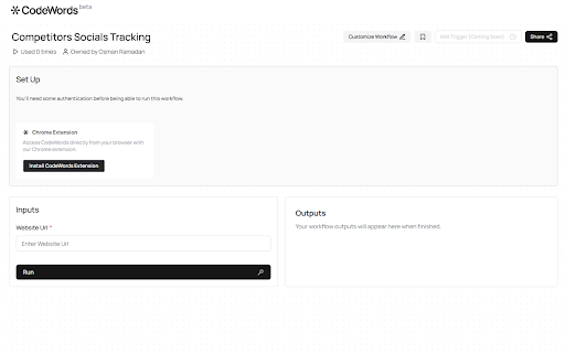 CodeWords  from Chrome web store to be run with OffiDocs Chromium online