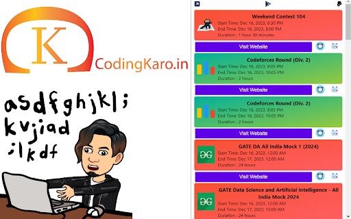 CodingKaro  from Chrome web store to be run with OffiDocs Chromium online