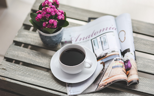 Coffee and books  from Chrome web store to be run with OffiDocs Chromium online