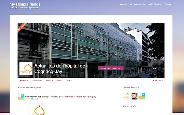 Cognacq Jay My Hospi Friends  from Chrome web store to be run with OffiDocs Chromium online