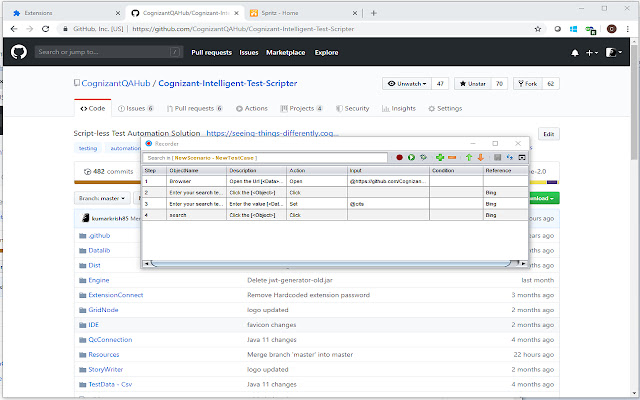 Cognizant Intelligent Test Scripter  from Chrome web store to be run with OffiDocs Chromium online