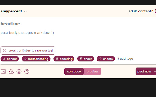 Cohost Tag Groups  from Chrome web store to be run with OffiDocs Chromium online