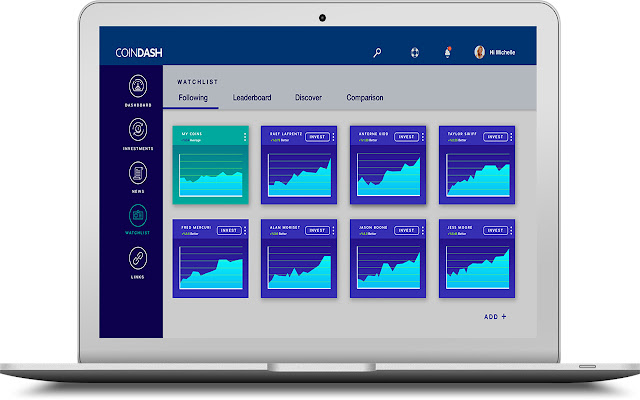 Coindash.io từ cửa hàng Chrome trực tuyến sẽ được chạy trực tuyến với OffiDocs Chrome