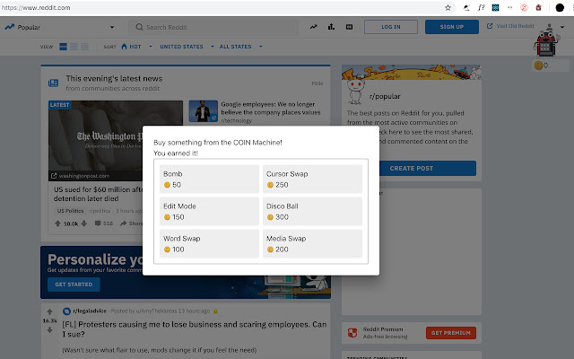 COIN Machine  from Chrome web store to be run with OffiDocs Chromium online