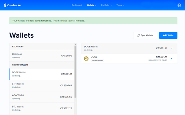 CoinTracker Wallet Syncer  from Chrome web store to be run with OffiDocs Chromium online