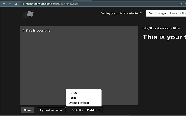 CollectedNotes private default  from Chrome web store to be run with OffiDocs Chromium online