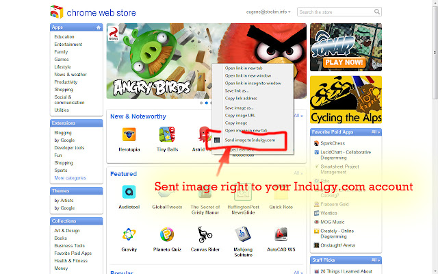 Collect images on Indulgy.com  from Chrome web store to be run with OffiDocs Chromium online