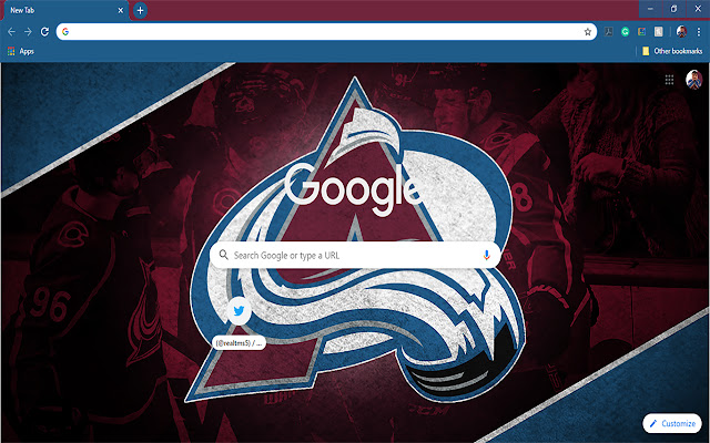 Colorado Avalanche Theme  from Chrome web store to be run with OffiDocs Chromium online