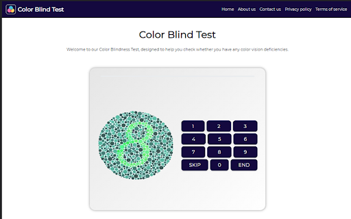Color Blind Test  from Chrome web store to be run with OffiDocs Chromium online