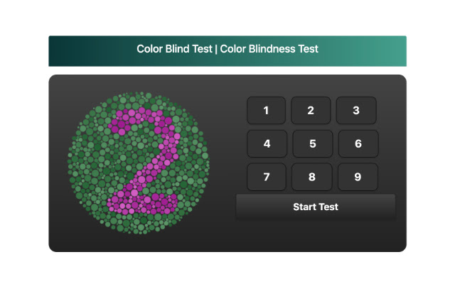 Color Blind Test | Color Blindness Test  from Chrome web store to be run with OffiDocs Chromium online