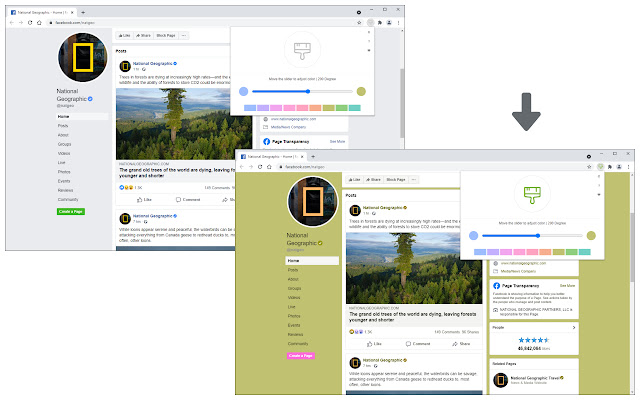Color Changer for Facebook™  from Chrome web store to be run with OffiDocs Chromium online