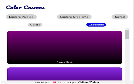 Color Cosmos  from Chrome web store to be run with OffiDocs Chromium online