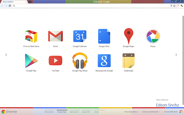 Colores  from Chrome web store to be run with OffiDocs Chromium online