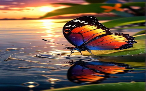 Colorful butterfly wallpaper  from Chrome web store to be run with OffiDocs Chromium online