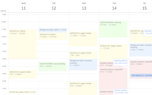 Colorful Calendar Events  from Chrome web store to be run with OffiDocs Chromium online