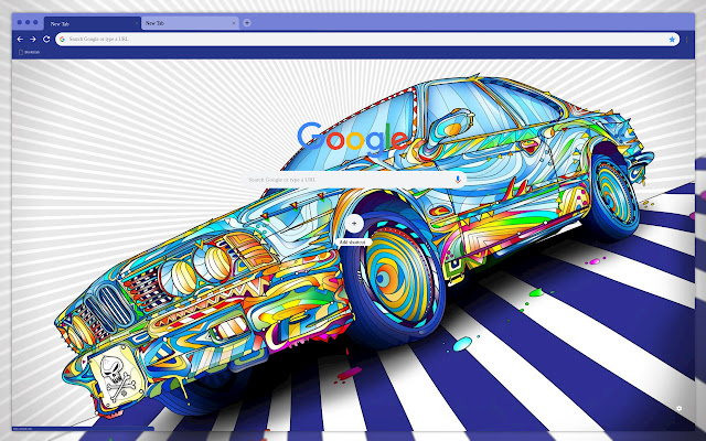 Красочный автомобиль из интернет-магазина Chrome будет работать с OffiDocs Chromium онлайн
