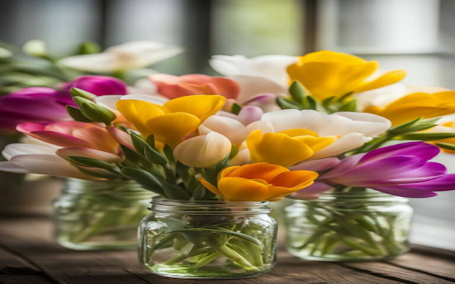 Colorful flower vase wallpaper  from Chrome web store to be run with OffiDocs Chromium online