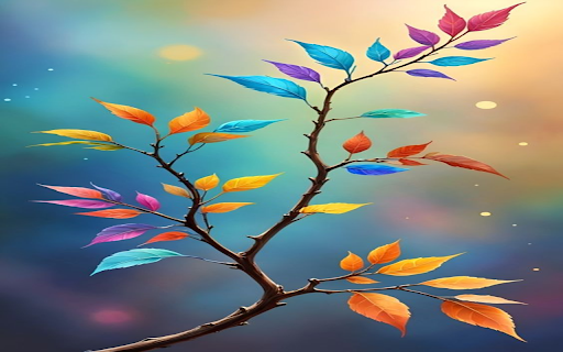 Colorful leaves Wallpaper  from Chrome web store to be run with OffiDocs Chromium online