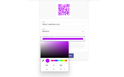 Colorful QR Code Generator  from Chrome web store to be run with OffiDocs Chromium online