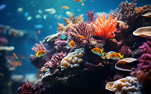 colorful schools of fish swimming gracefully  from Chrome web store to be run with OffiDocs Chromium online