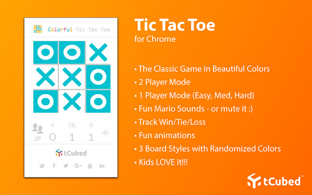 Colorful Tic Tac Toe  from Chrome web store to be run with OffiDocs Chromium online
