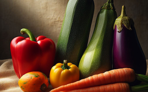 Colorful vegetables  from Chrome web store to be run with OffiDocs Chromium online