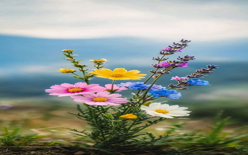Colorful wildflower wallpaper  from Chrome web store to be run with OffiDocs Chromium online