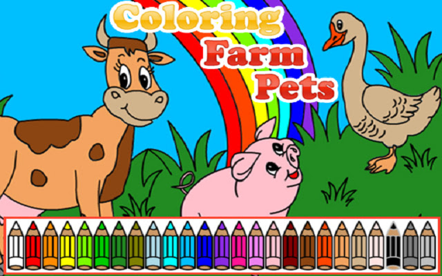 Coloring Farm Pets  from Chrome web store to be run with OffiDocs Chromium online