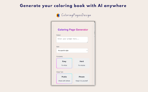 Coloring Pages Design  from Chrome web store to be run with OffiDocs Chromium online