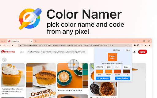 Color Namer  from Chrome web store to be run with OffiDocs Chromium online