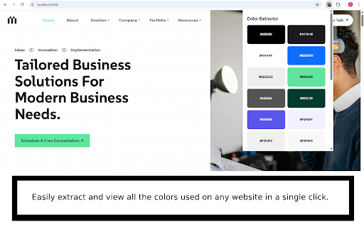 Color Pallete Extractor  from Chrome web store to be run with OffiDocs Chromium online