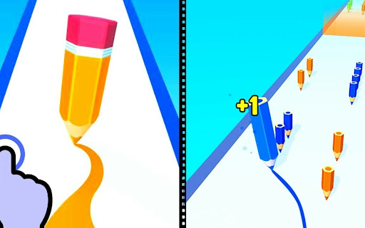 Color Pencil Run : Free Game  from Chrome web store to be run with OffiDocs Chromium online