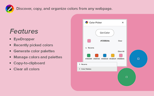 Color Picker and Palette Generator  from Chrome web store to be run with OffiDocs Chromium online