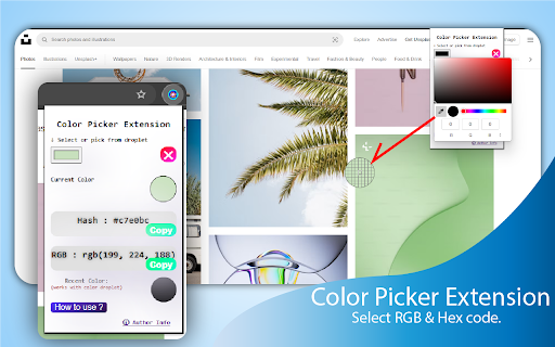 Color Picker Extension  from Chrome web store to be run with OffiDocs Chromium online