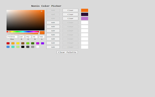 Color Picker Nonis  from Chrome web store to be run with OffiDocs Chromium online