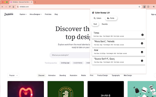 Color Scoop  from Chrome web store to be run with OffiDocs Chromium online