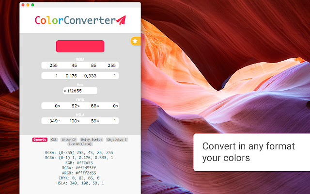 Colors for Developers (Converter and more...)  from Chrome web store to be run with OffiDocs Chromium online