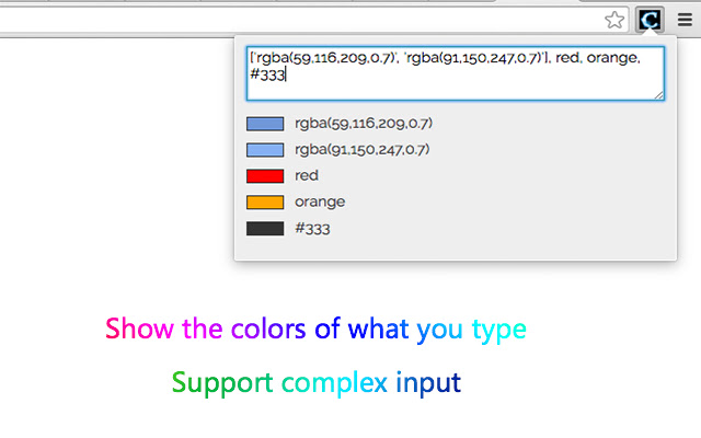 ColorShow  from Chrome web store to be run with OffiDocs Chromium online