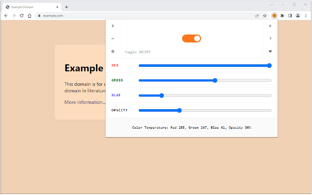 Color Temperature (Change Lux)  from Chrome web store to be run with OffiDocs Chromium online