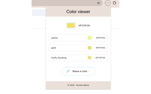 Color Viewer  from Chrome web store to be run with OffiDocs Chromium online