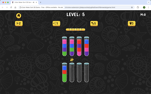 Color Water Sort 3D Game Free Offline available No ads  from Chrome web store to be run with OffiDocs Chromium online