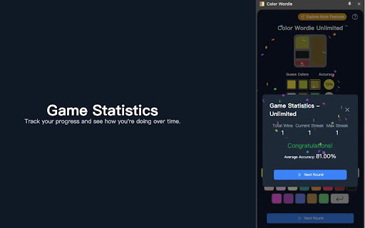 Color Wordle  from Chrome web store to be run with OffiDocs Chromium online