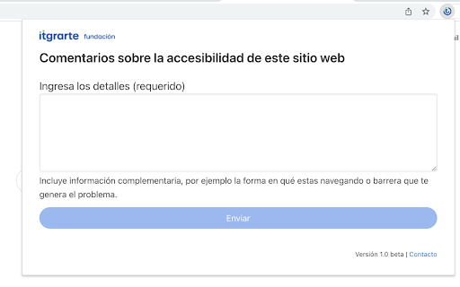 Comentarios de Accesibilidad from Chrome web store to be run with OffiDocs Chromium online Comentarios de Accesibilidad from Chrome web store to be run with OffiDocs Chromium online
